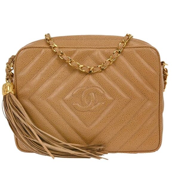 Chanel Beige Calfskin Camera Bag Small - Picture 1 of 10